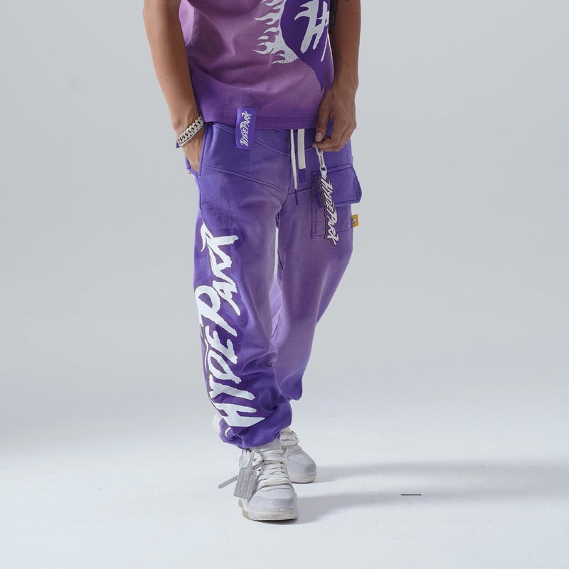 Hyde Park Double Velocity Hoodie Sweat Set (Purple)