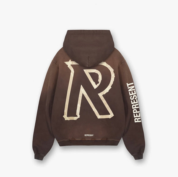 Represent Masking Tape Initial Hoodie (Cedar)