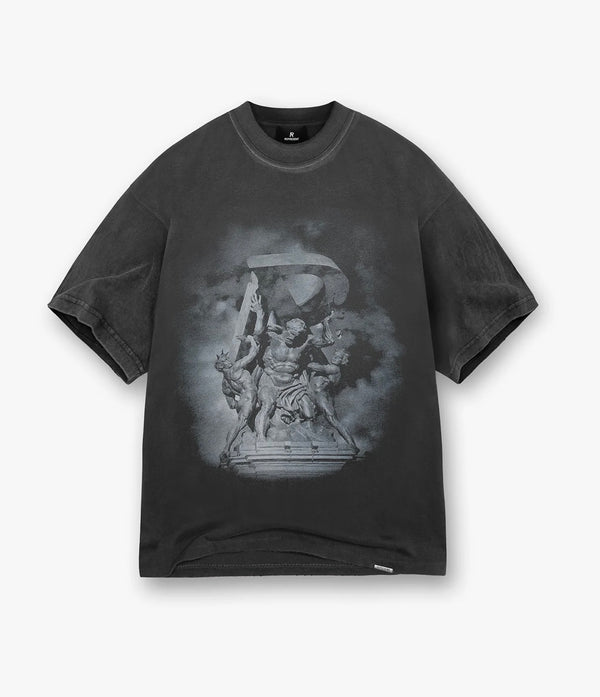 Represent Atlas T-Shirt ( Stained Black)