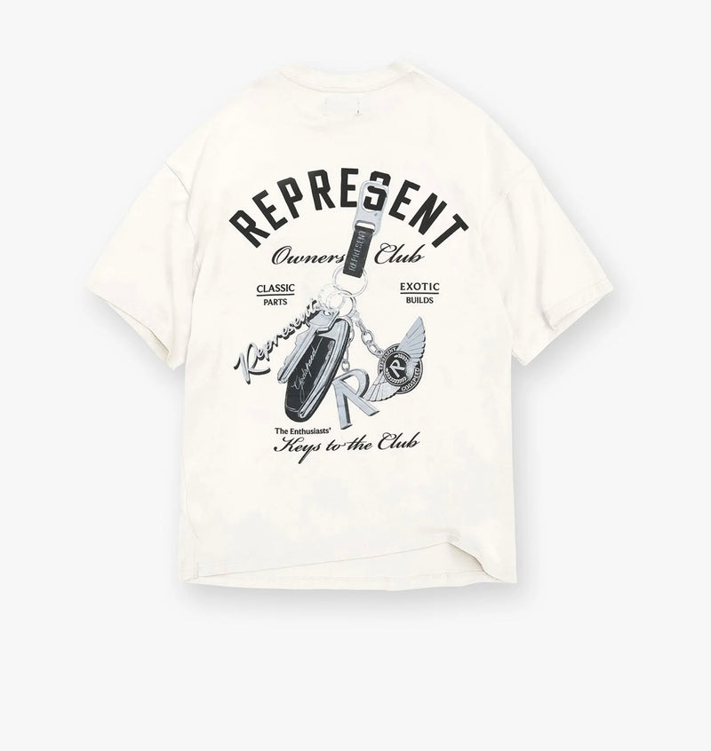 Represent Keys To The Club T-Shirt (Flat White)