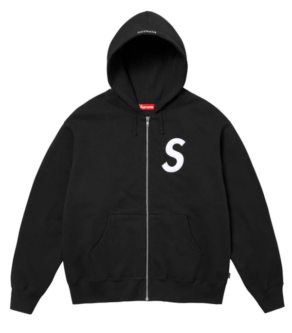 Supreme S Logo Zip Up Hooded Sweatshirt
Black