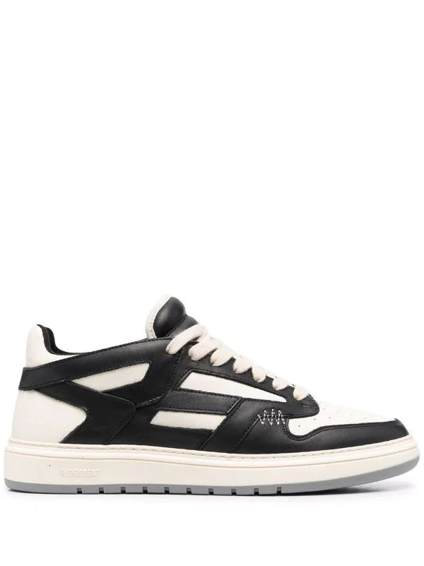 Represent: Reptor low Leather Shoe (Black/White)