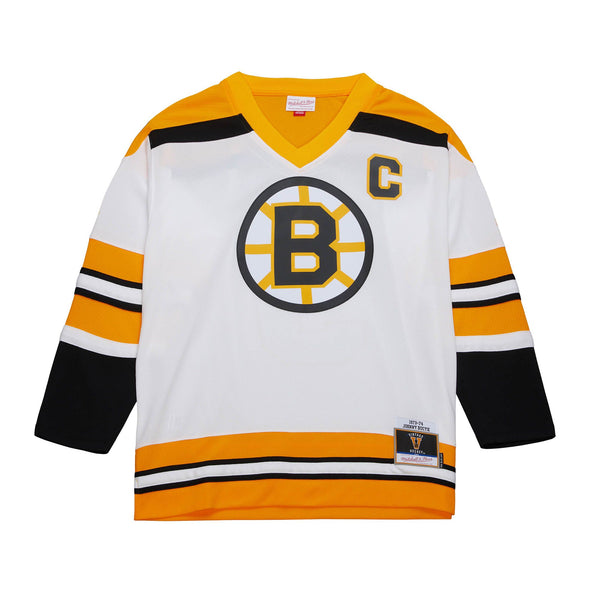 Mitchell & Ness: Johnny Bucyk Boston Bruins Jersey (White/Black/Yellow)