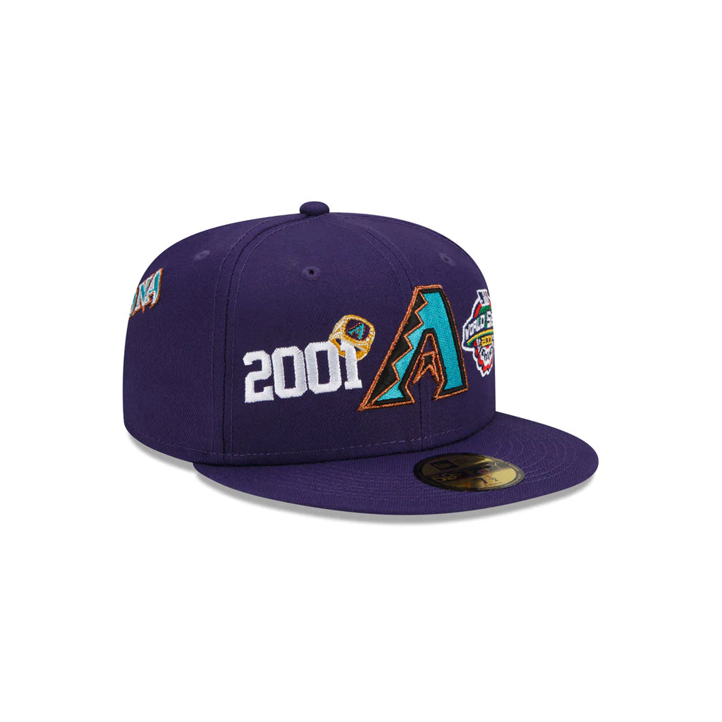 Black Used 7 1/8 New Era Arizona Diamondbacks 2001 World Series