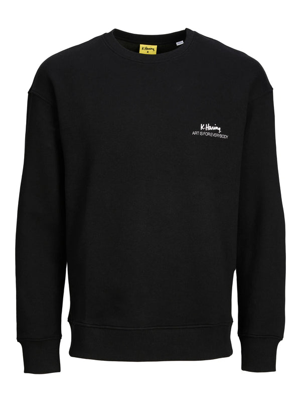 Jack & Jones: Keith Haring Crewsweater (Black)
